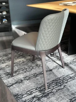 Stuhl Cattelan Italia Magda Couture Leder Smoke 952 Grau