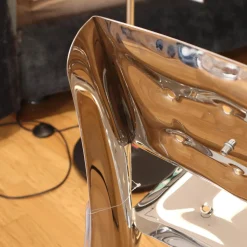 Stuhl Chippensteel Rostfreier Stahl Polished Poliert Silber