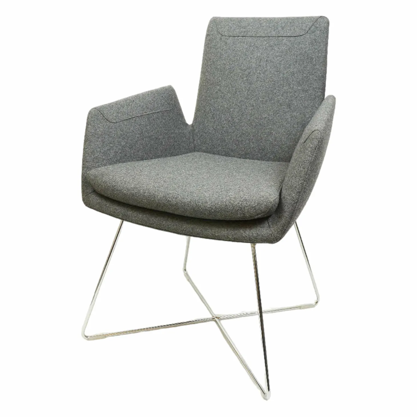 Stuhl Cordia Stoff 95 9654 Melange Metalluntergestell Verchromt