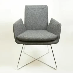 Stuhl Cordia Stoff 95 9654 Melange Metalluntergestell Verchromt