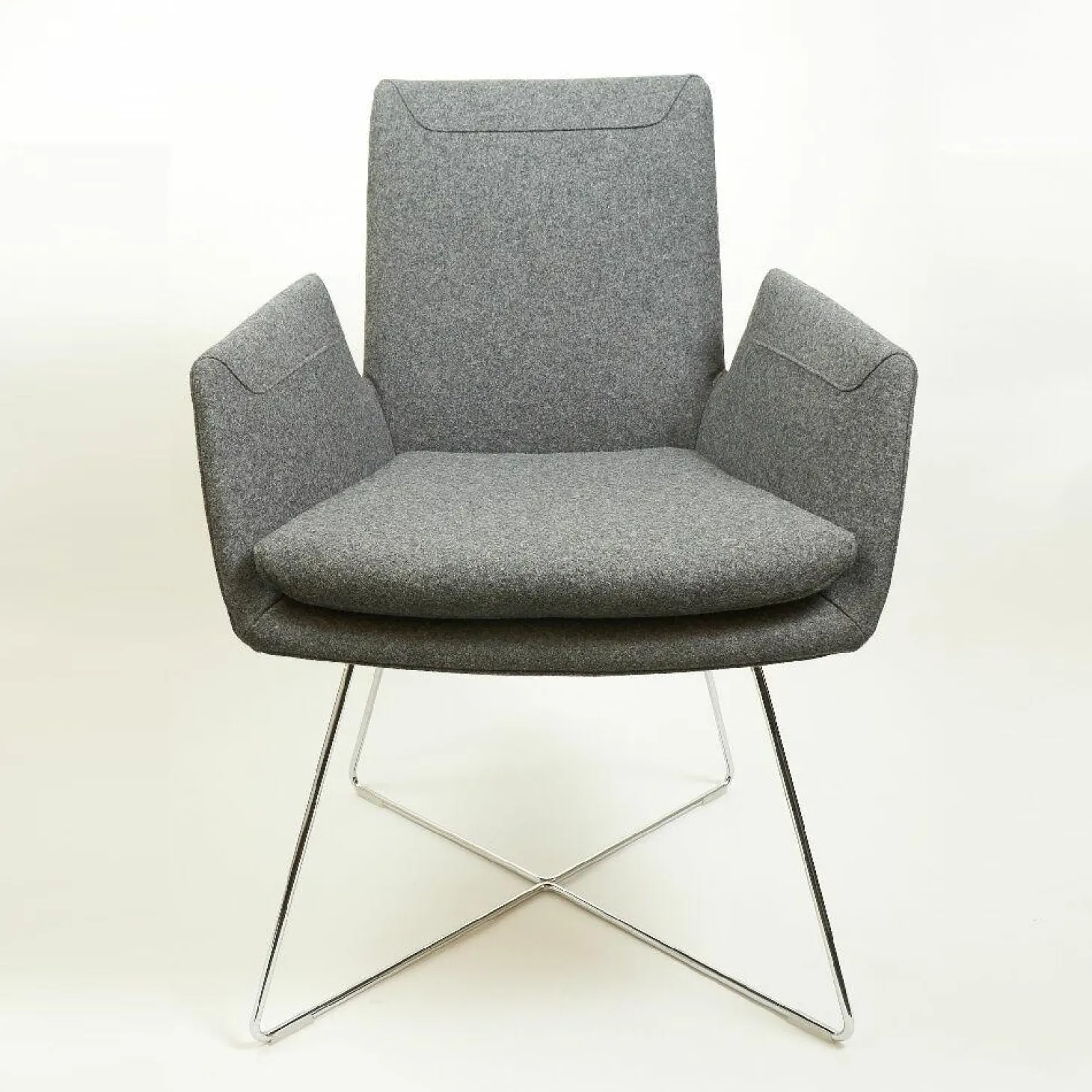 Stuhl Cordia Stoff 95 9654 Melange Metalluntergestell Verchromt