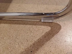 Stuhl D26i Armlehner Bezug Leder 1 Anthrazit Geflecht Anthrazit Gestell Verchromt Mit Filzgleitern