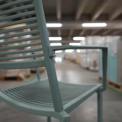 Stuhl Easy Outdoor Aluminium Pulverbeschichtet Pastellblau