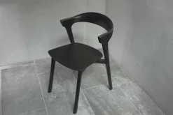 Stuhl Eiche Bok 51491 Schwarz Gebürstetes Massivholz