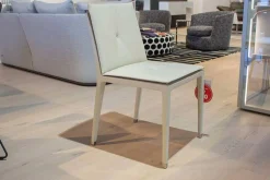 Stuhl Fritzgerald Bezug Leder Creme