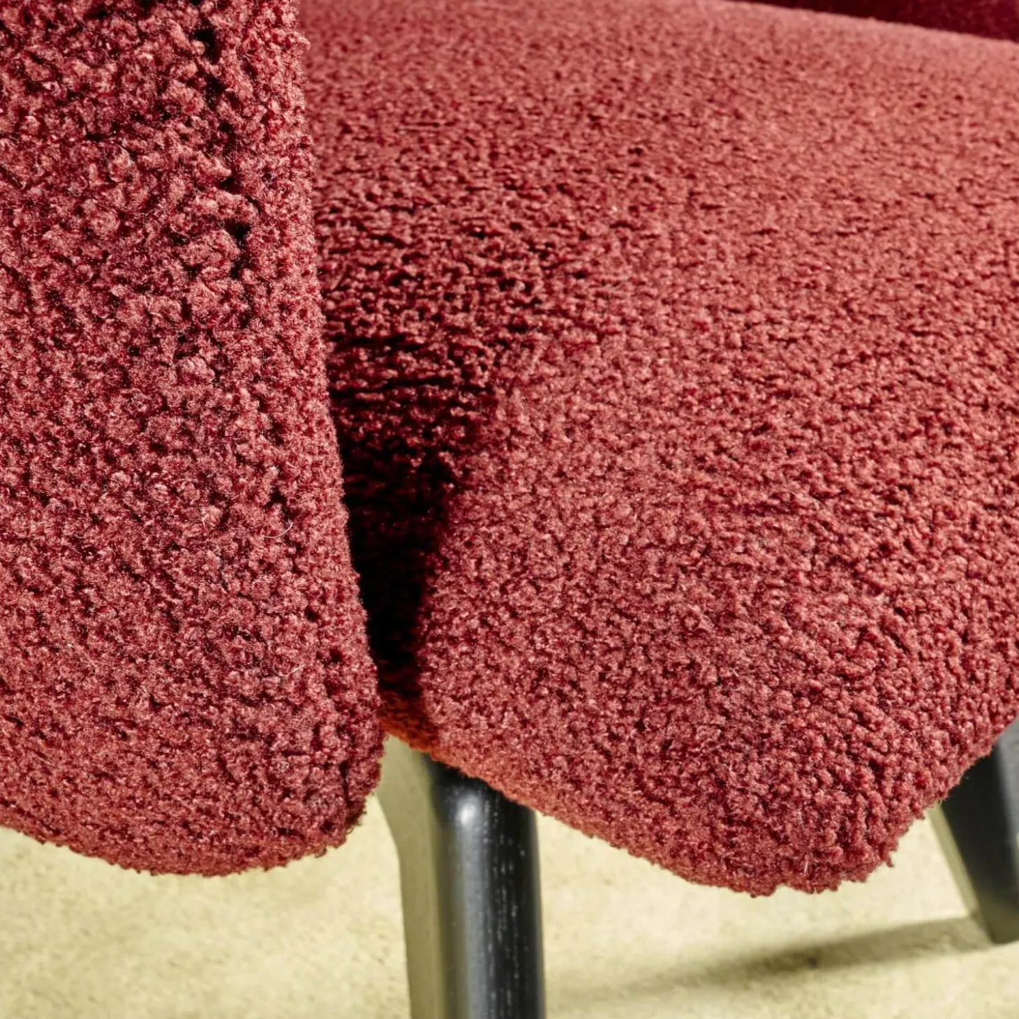 Stuhl Heaven Dining XL Stoff Lucie BW1788-111 Rot Holzuntergestell