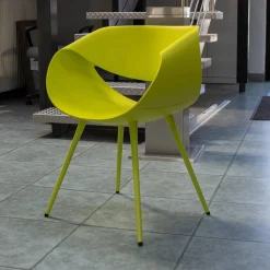 Stuhl Little Perillo Schale Hartschaum Hellgrün Gestell Alu Hellgrün