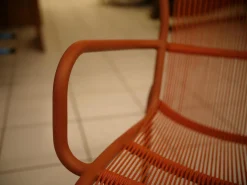 Stuhl Loop Dining Chair Outdoor Polypropylene Terracotta Rot Gestell Pulverbeschichtet Rot