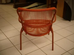 Stuhl Loop Dining Chair Outdoor Polypropylene Terracotta Rot Gestell Pulverbeschichtet Rot