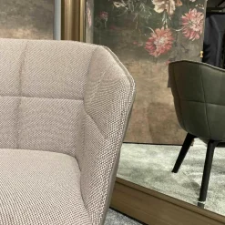 Stuhl Marla Armchair High Schwarz Eiche Stoffbezug Opera Fango