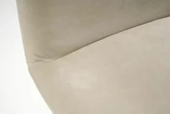 Stuhl Materia Soft Leder Nabuk 101 Conchiglia Gestell Aluminium Anthrazitgrau Lackiert