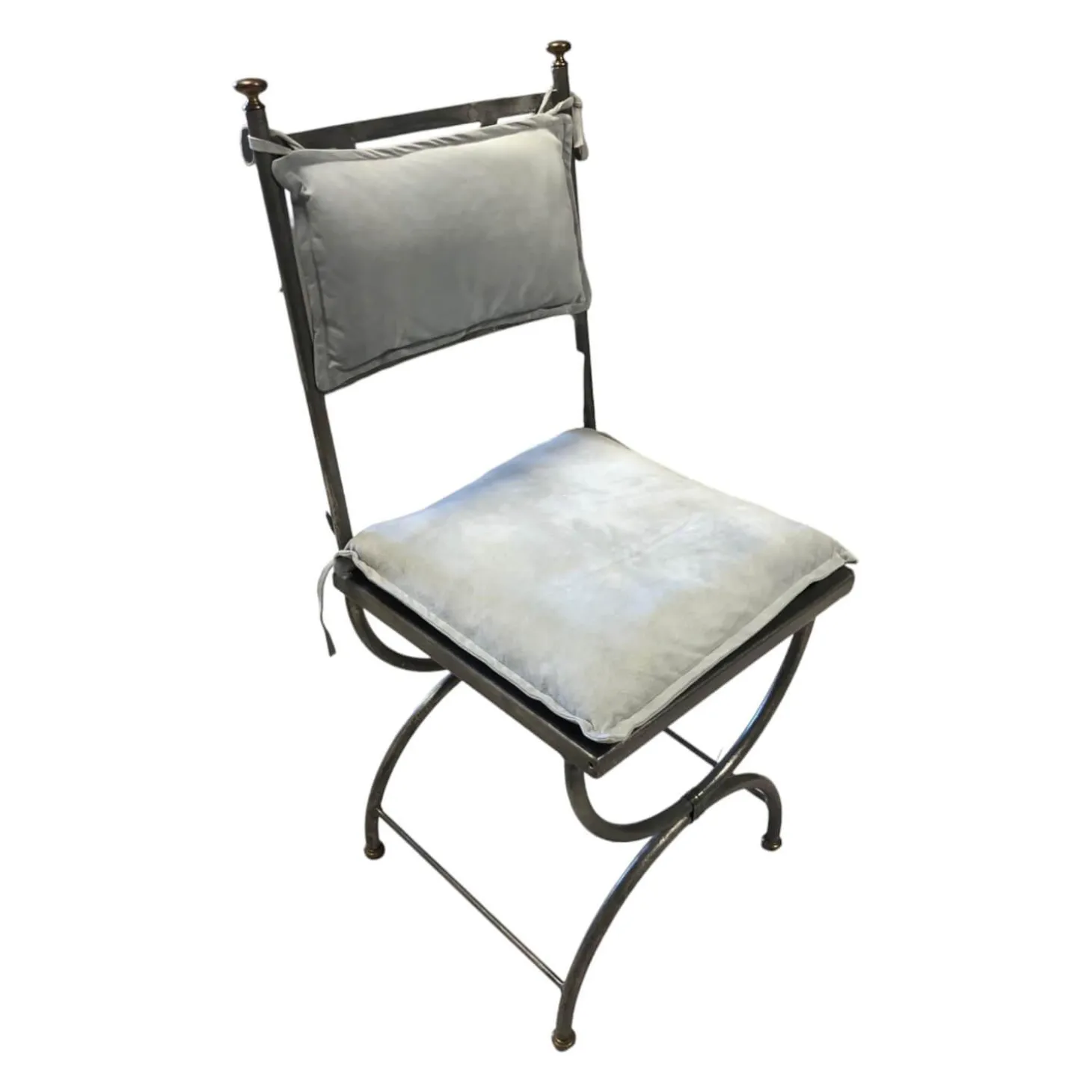 Stuhl Modell Ferro Rauleder Wassergrün Gestell Ausführung Metall