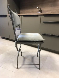 Stuhl Modell Ferro Rauleder Wassergrün Gestell Ausführung Metall