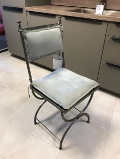 Stuhl Modell Ferro Rauleder Wassergrün Gestell Ausführung Metall