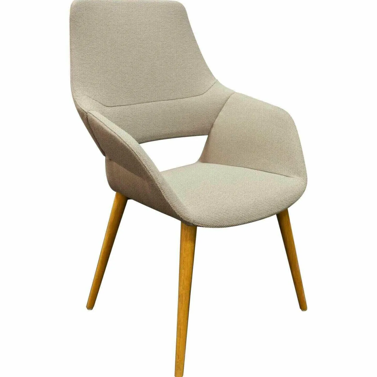 Stuhl Occo Conference Stoff Credo 17 Hellbraun Untergestell Eiche Natur