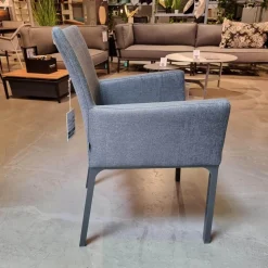 Stuhl Outdoor Artus Outdoorstoff Dunkelgrau Schiefergrau Meliert Gestell Aluminium Anthrazit