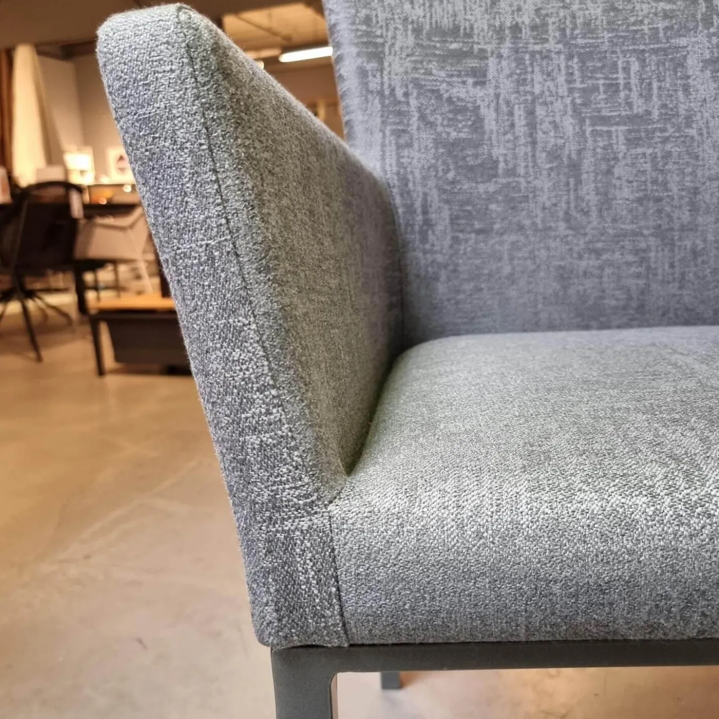 Stuhl Outdoor Artus Outdoorstoff Dunkelgrau Schiefergrau Meliert Gestell Aluminium Anthrazit