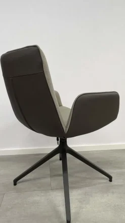 Stuhl S 700 Leder 5123 Braun-schwarz Stoff 4204 Braunbeige