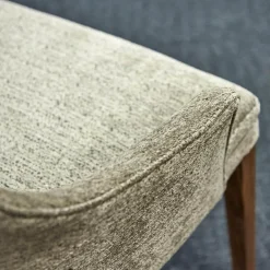 Stuhl Saloni Stoff Franca D-121 Beige Grau mit Armlehne