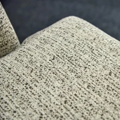 Stuhl Saloni Stoff Franca D-121 Beige Grau mit Armlehne