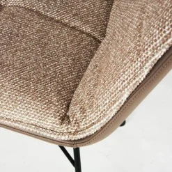 Stuhl Shilo Stoff Montana Dove Cut Leder Toro Taube Fuß Drahtgestell Black Grey