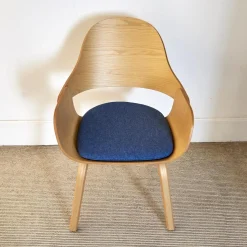 Stuhl Showtime Nude Wooden Esche Natur Sitzkissen Medle Y12 Blau