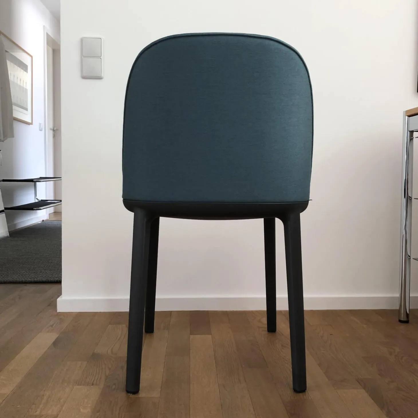 Stuhl Softshell Side Chair Stoff Aura Stahlblau