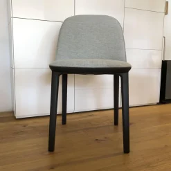 Stuhl Softshell Side Chair Stoff Reed Stahlblau