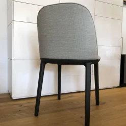 Stuhl Softshell Side Chair Stoff Reed Stahlblau