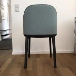 Stuhl Softshell Side Chair Stoff Credo Delfin Stahlblau