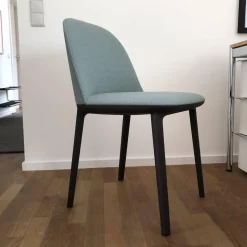 Stuhl Softshell Side Chair Stoff Credo Delfin Stahlblau