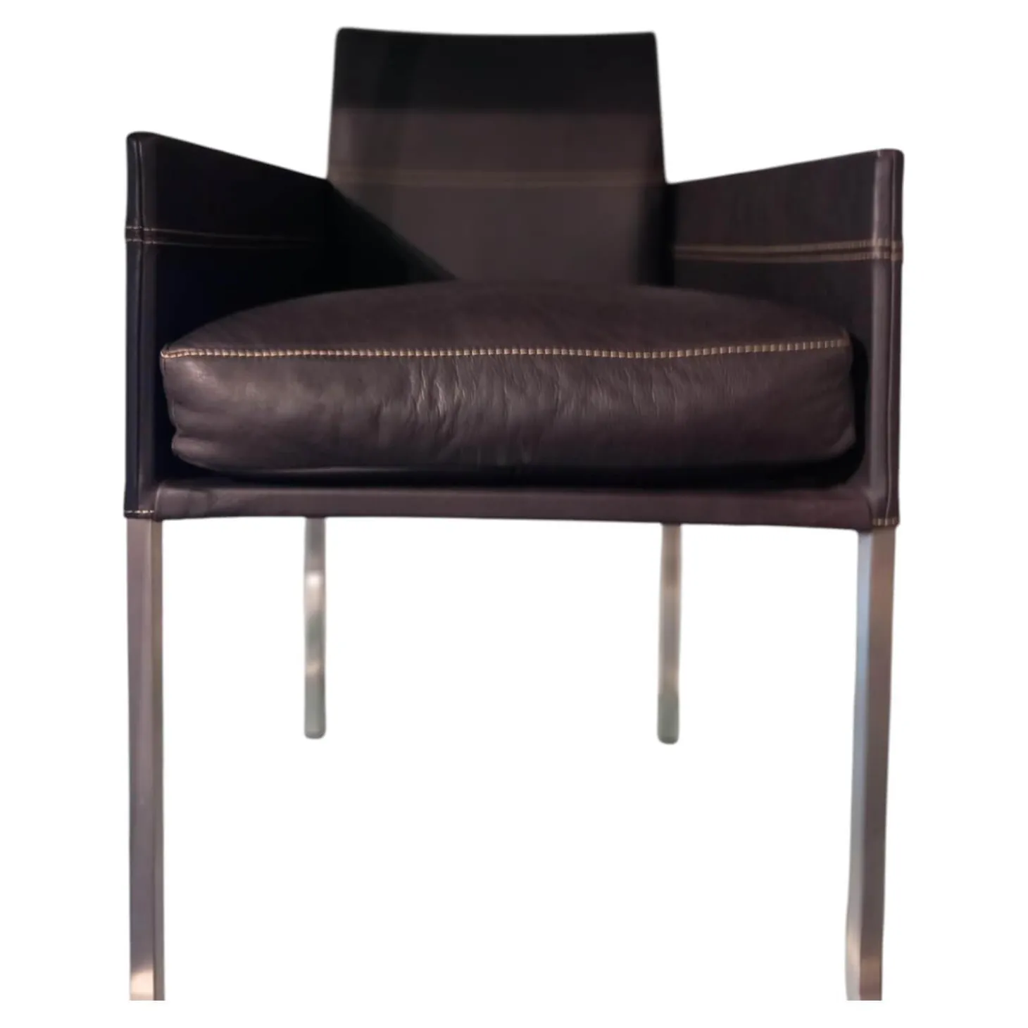 Stuhl Texas Leder Rancho Moro 1803 Braun mit Armlehne