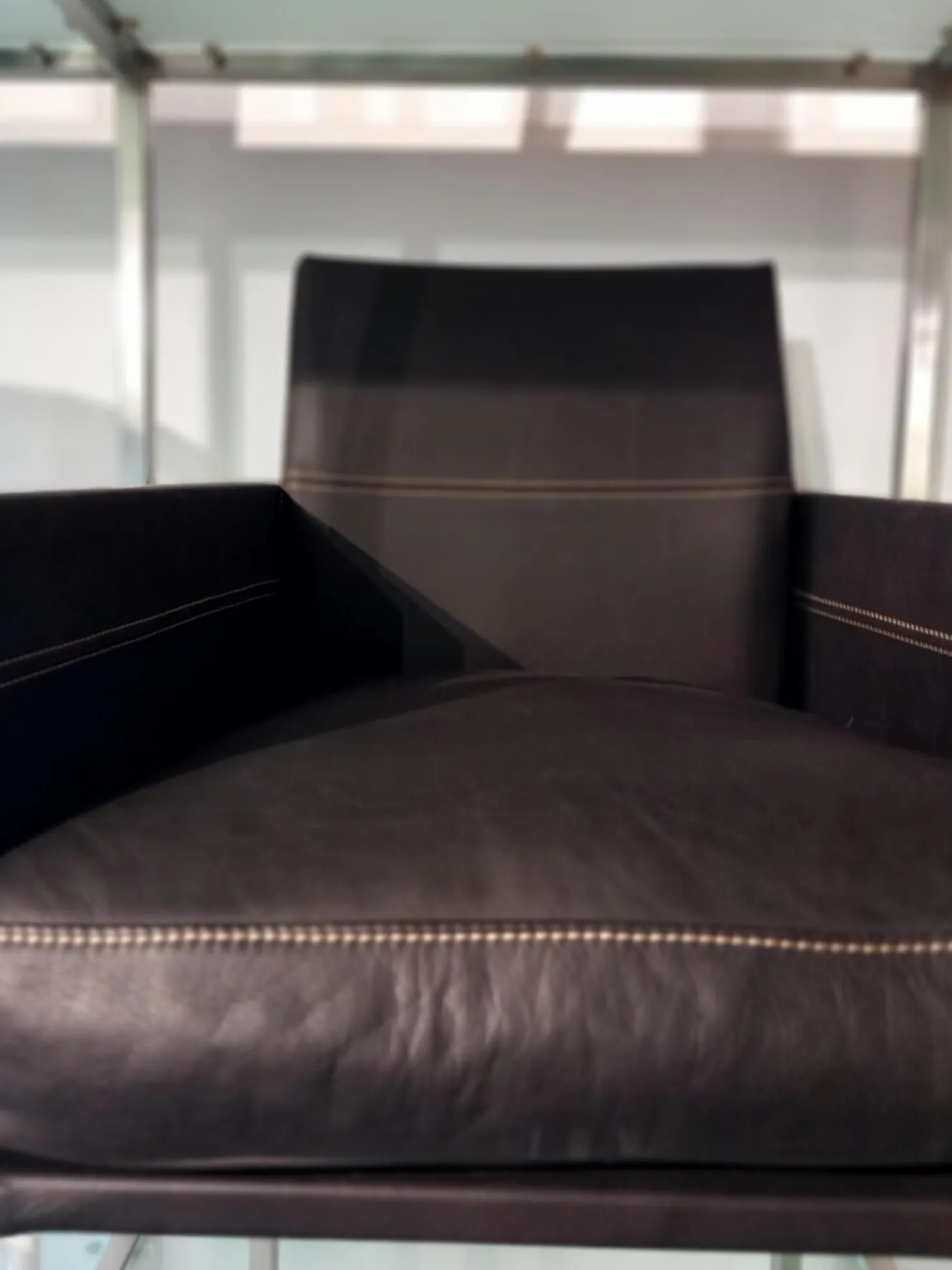 Stuhl Texas Leder Rancho Moro 1803 Braun mit Armlehne