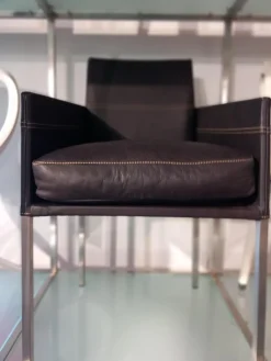 Stuhl Texas Leder Rancho Moro 1803 Braun mit Armlehne