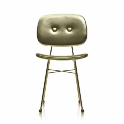 Stuhl The Golden Chair Kunstleder Gold 20.000 Martindale Stahlgestell Verchromt