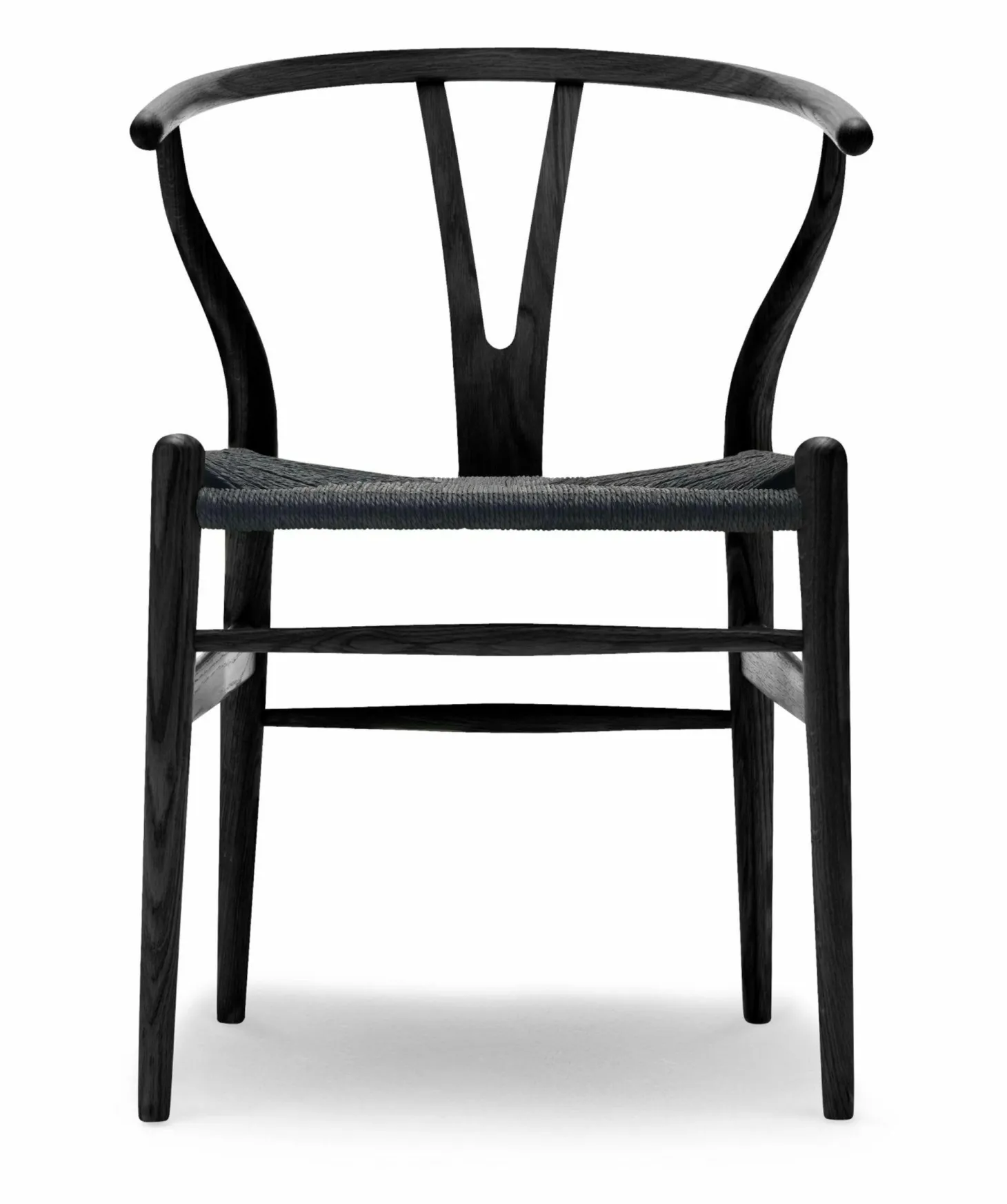 Stuhl Y Chair CH24 Eiche Lackiert Schwarz S9000 N Sitz Geflecht Schwarz