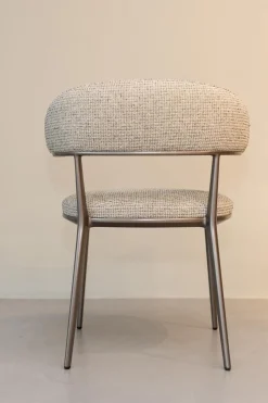 Stuhlgruppe Caratos Bezug Stoff Liseo Grau 2552115 Gestell Aluminium Bernstein Lackiert