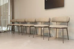 Stuhlgruppe Caratos Bezug Stoff Liseo Grau 2552115 Gestell Aluminium Bernstein Lackiert