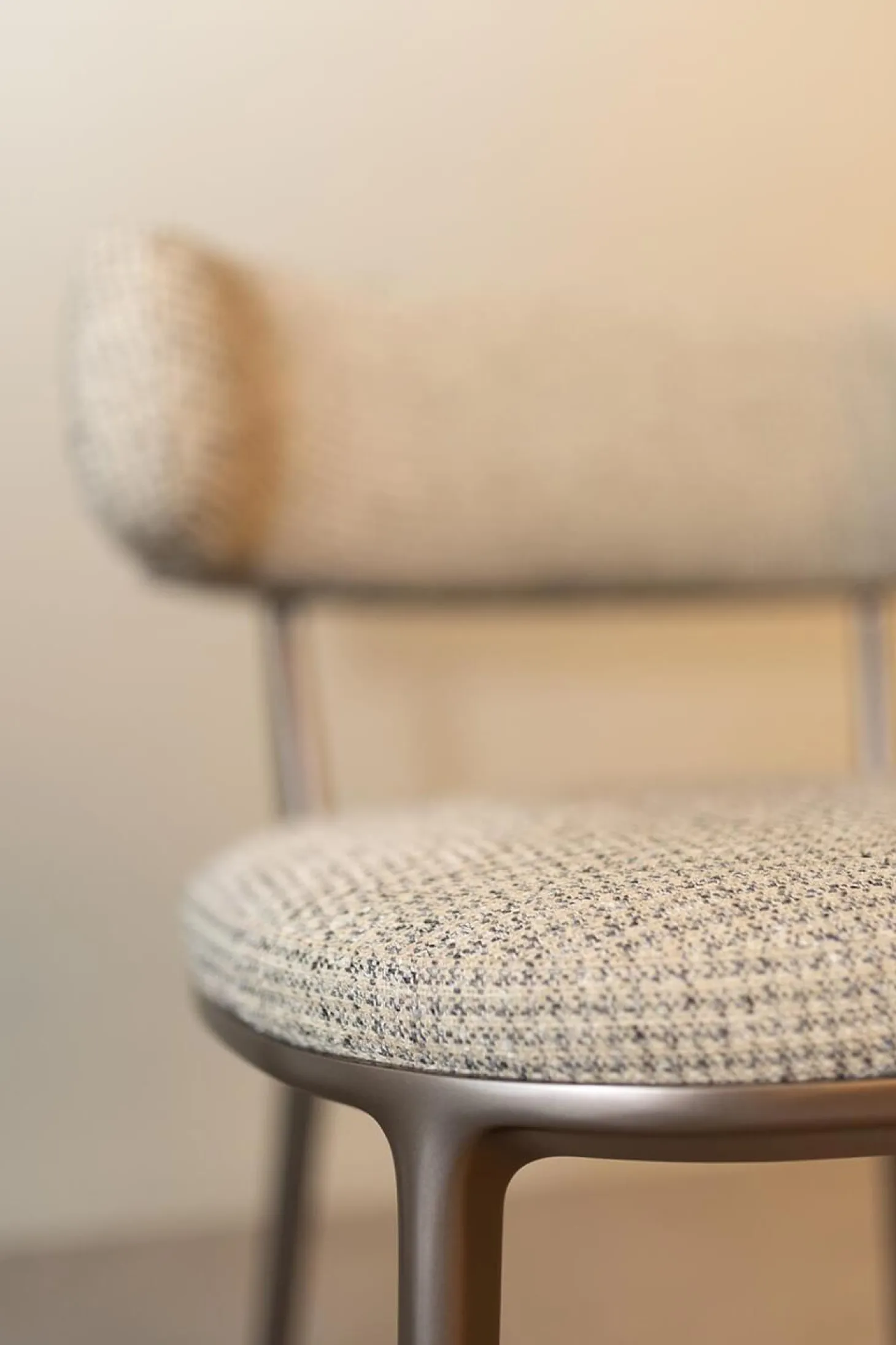 Stuhlgruppe Caratos Bezug Stoff Liseo Grau 2552115 Gestell Aluminium Bernstein Lackiert