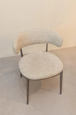 Stuhlgruppe Caratos Bezug Stoff Liseo Grau 2552115 Gestell Aluminium Bernstein Lackiert