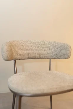 Stuhlgruppe Caratos Bezug Stoff Liseo Grau 2552115 Gestell Aluminium Bernstein Lackiert