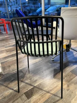 Stuhll Crona Steel 6340 Vierfußstahlgestell Sitzlamellen Aus Flachstahl Lava Schwarz Mit Sitzkissen Stoffbezug 6/0310840 Patio Farbe 840 Grün