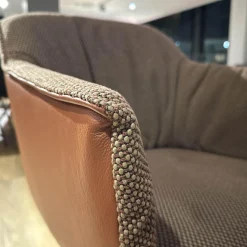 Stuhlsessel 641 Schale Leder 38 112 Kupferbraun Sitz Stoff 24 514 Beige Gestell Stahl Verkehrsschwarz