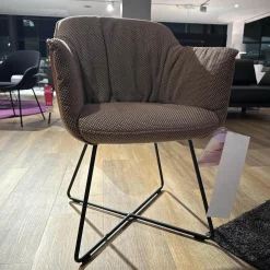 Stuhlsessel 641 Schale Leder 38 112 Kupferbraun Sitz Stoff 24 514 Beige Gestell Stahl Verkehrsschwarz