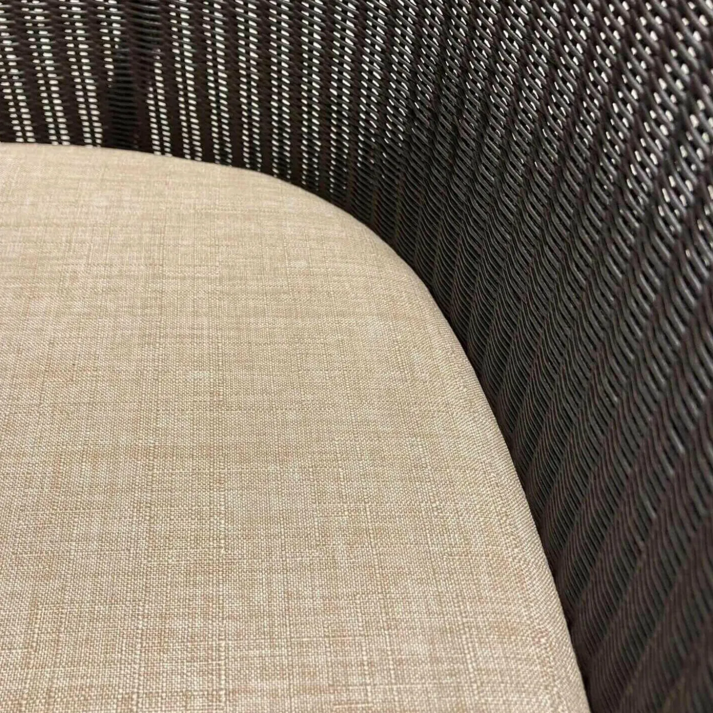 Stuhlsessel Dinner 2 Loom Geflecht Marone Matt Fußkappen Edelstahl