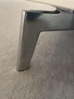 Systembett MD13 Stoff Maple 742 Grau Meliert Rahmen Lack Matt Weiß 003 Füße Metall NQ Aluminium ohne Rost ohne Matratzen