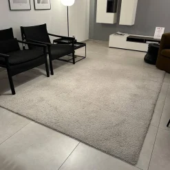 Teppich Dew Schurwolle Handgetuftet Ecru Grau