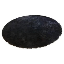 Teppich Fogg Rund Black Schwarz