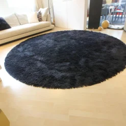 Teppich Fogg Rund Black Schwarz