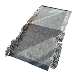 Teppich Fringe 192 Grau Beige Mit Fransen